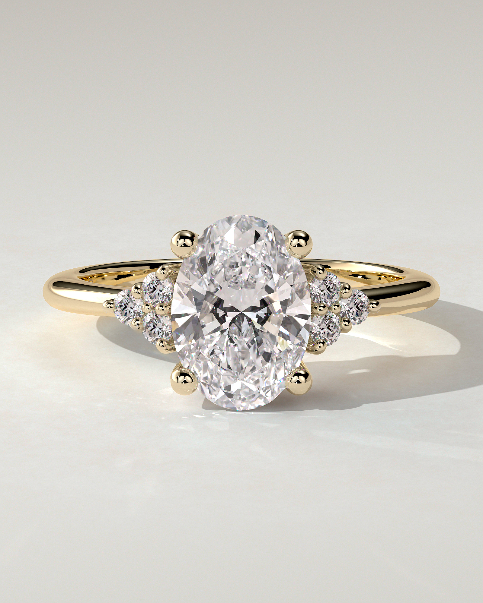 Sharon Solitaire Oval Ring