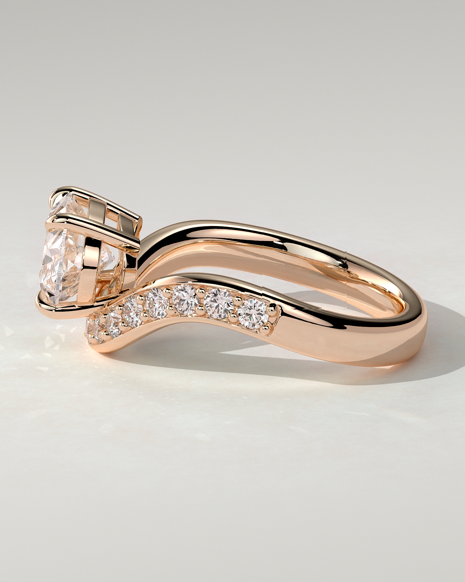 Shelly East-West Round Ring