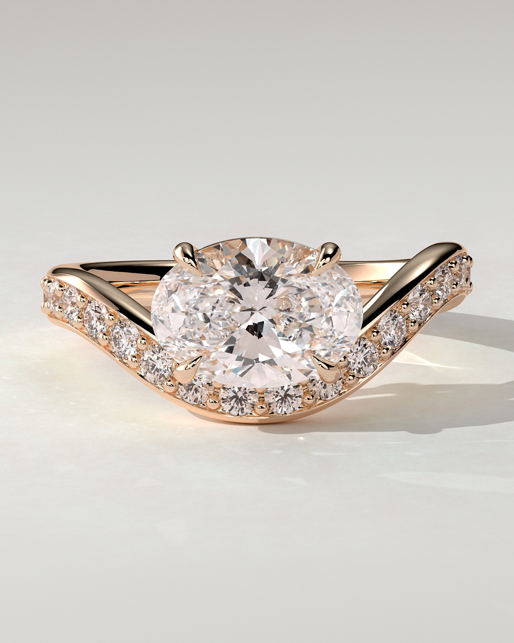 Shelly East-West Round Ring