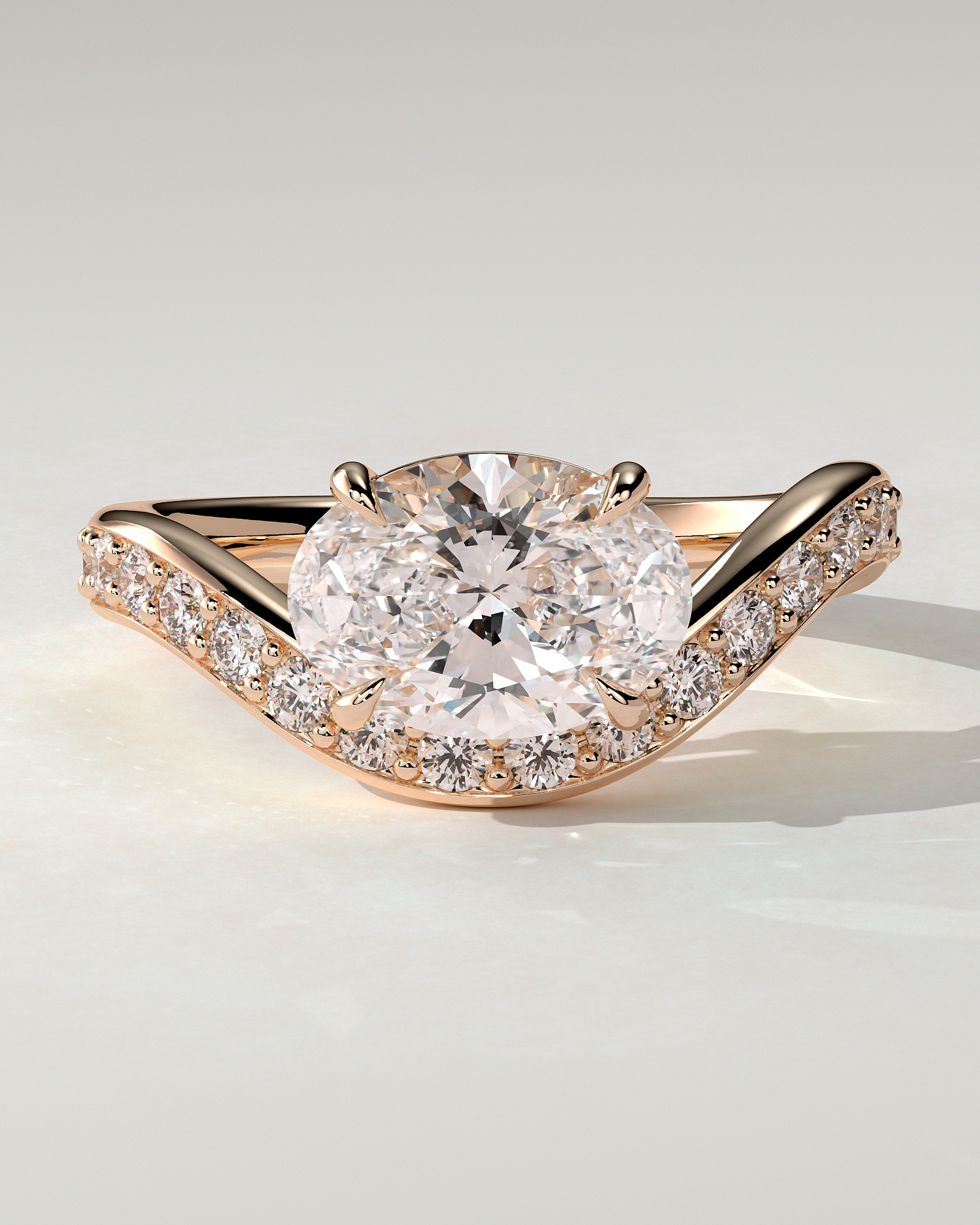 Shelly East-West Round Ring