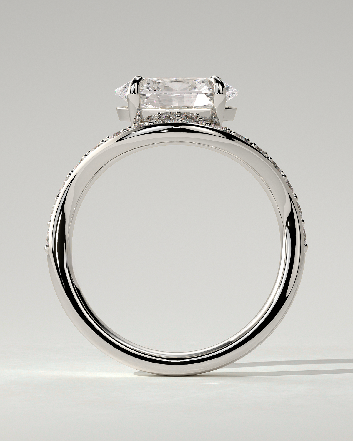 Shelly East-West Round Ring