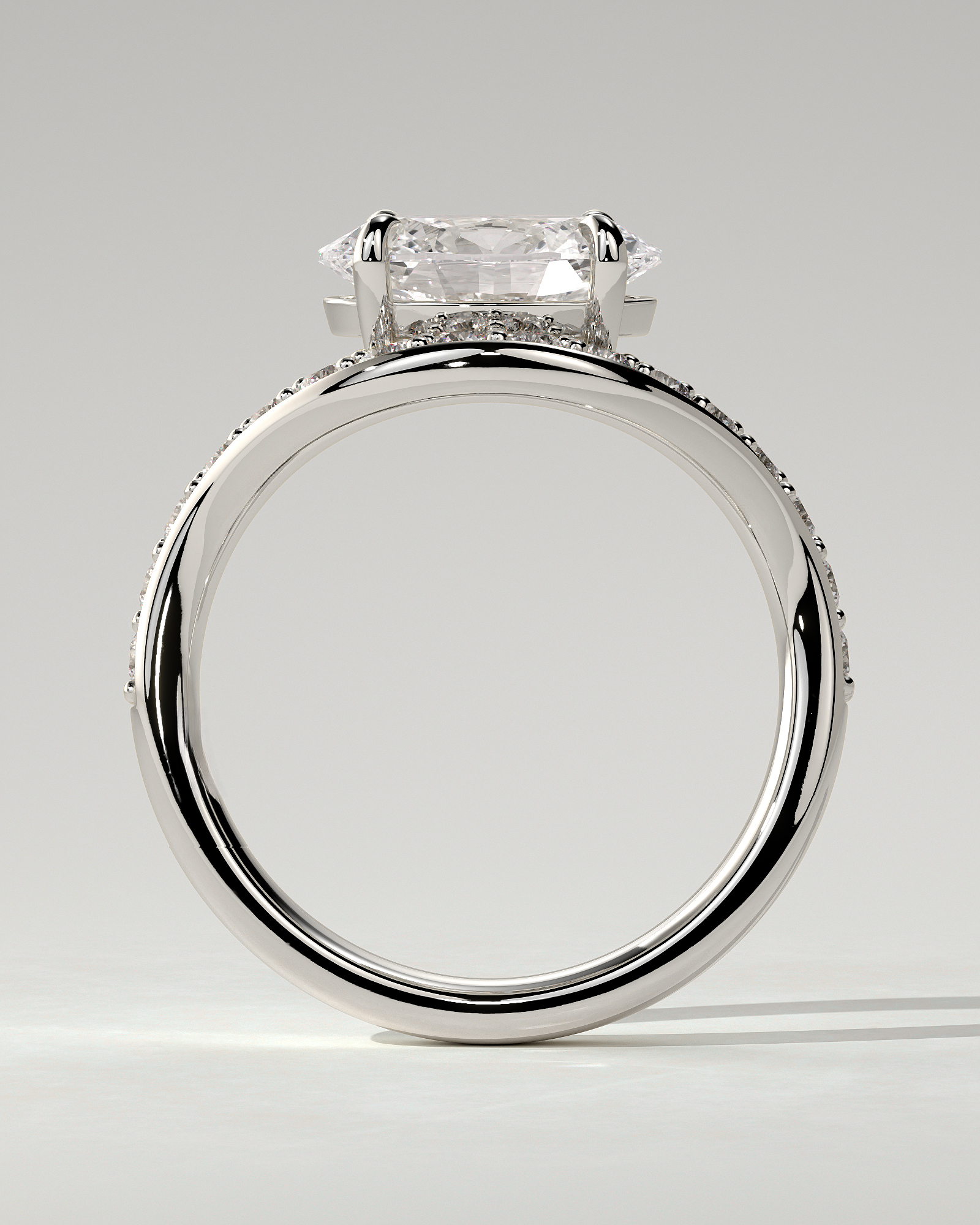 Shelly East-West Round Ring