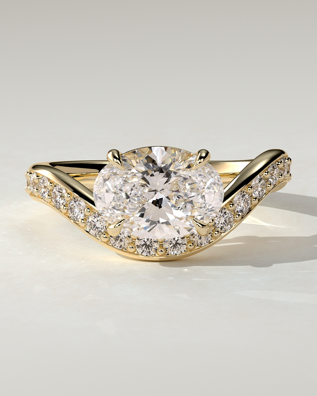 Shelly East-West Round Ring