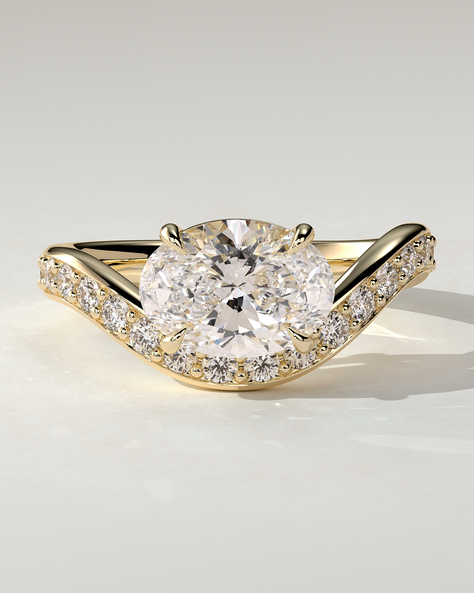 Shelly East-West Round Ring