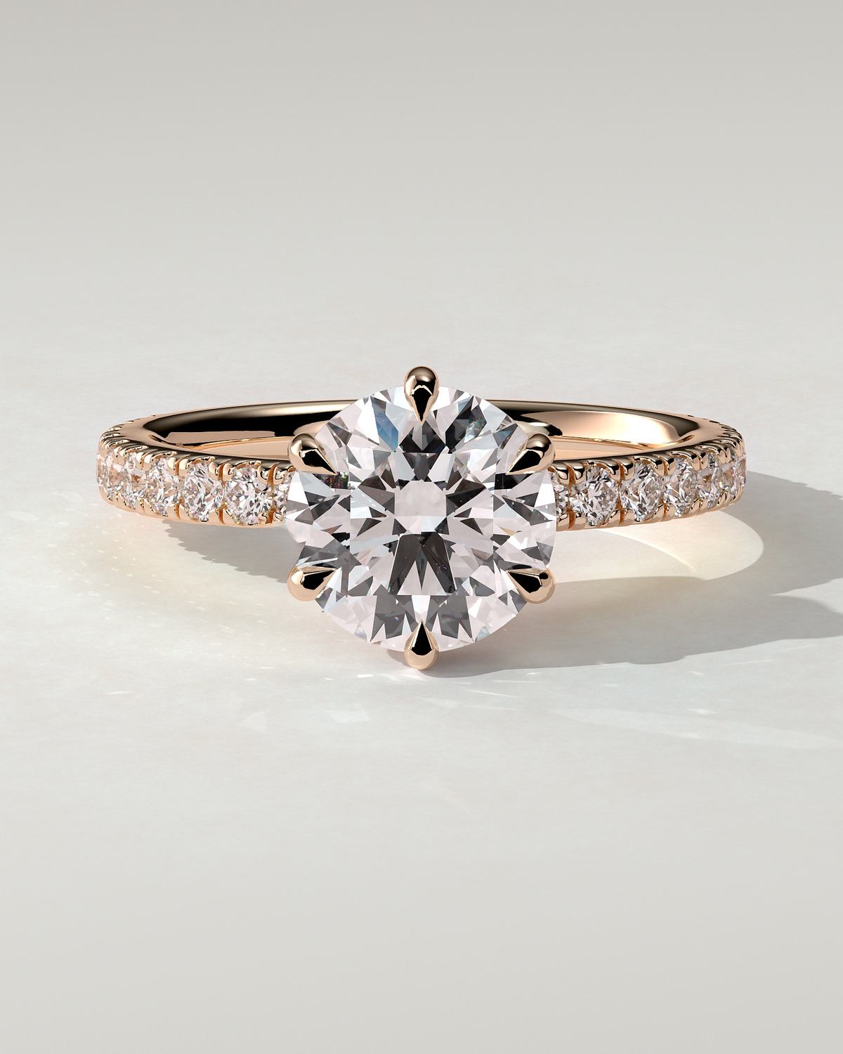 Siobhan Solitaire Round Ring