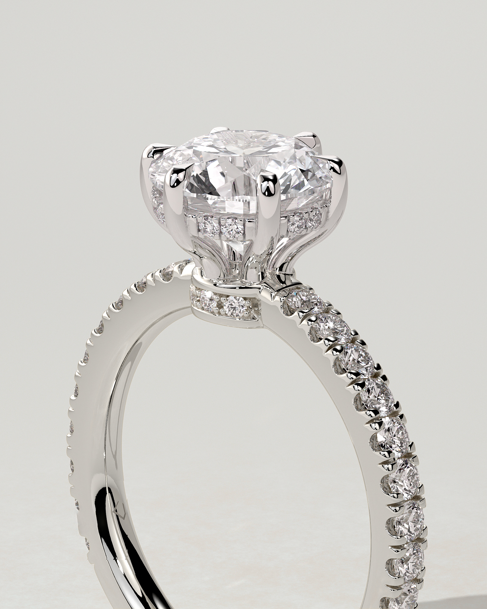 Siobhan Solitaire Round Ring