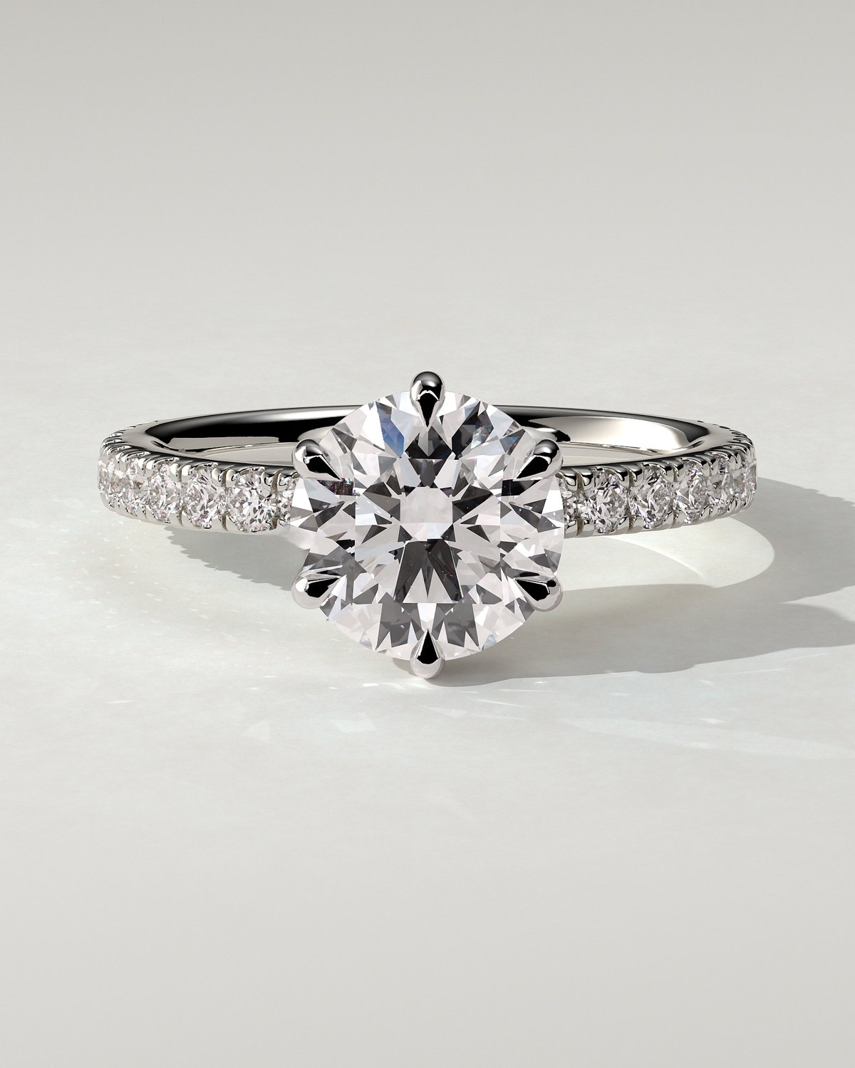 Siobhan Solitaire Round Ring