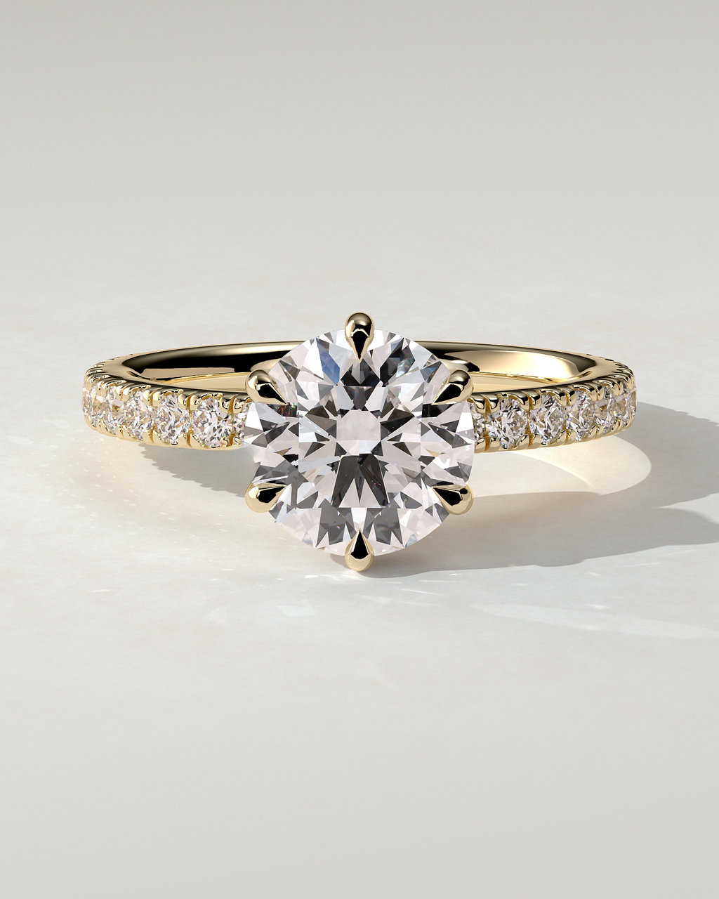 Siobhan Solitaire Round Ring