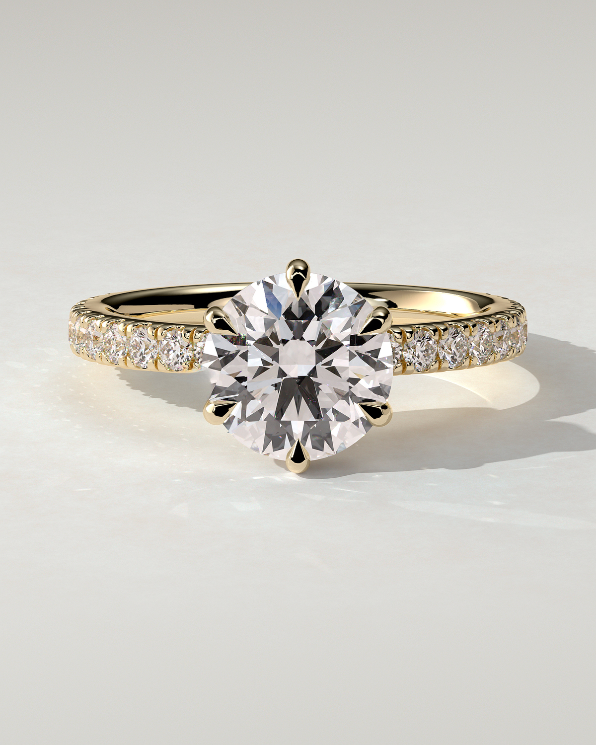 Siobhan Solitaire Round Ring