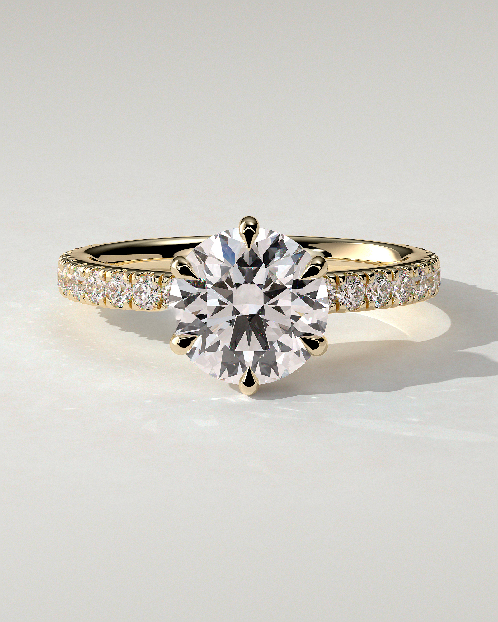 Siobhan Solitaire Round Ring