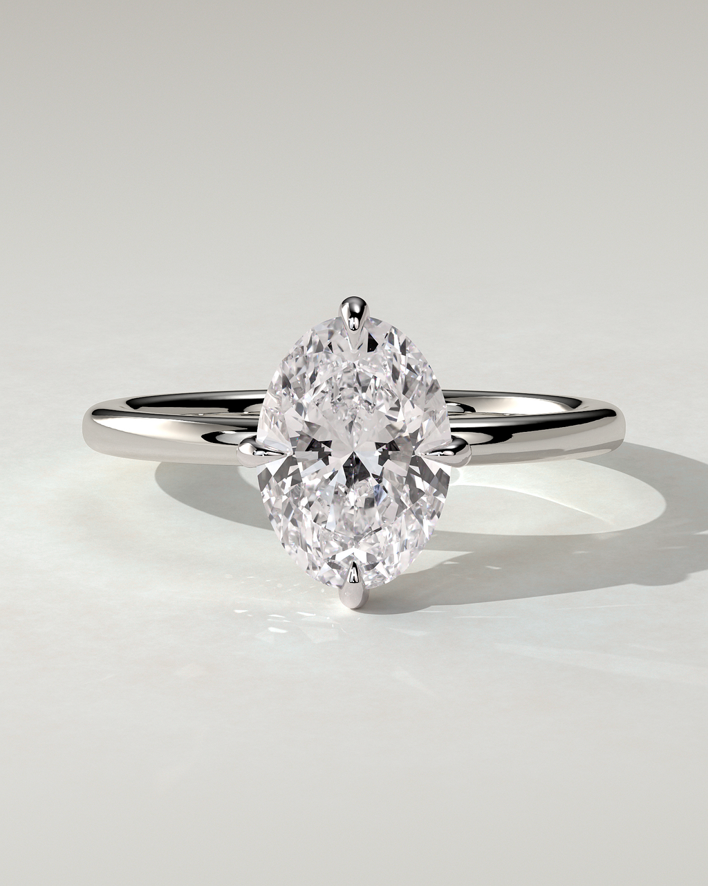 Spencer Solitaire Oval Ring