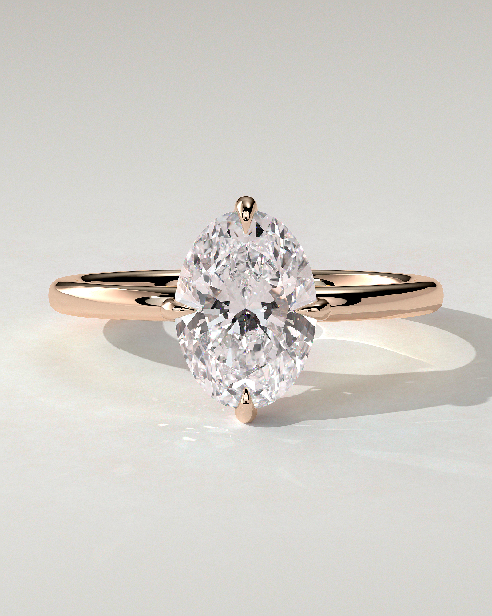 Spencer Solitaire Oval Ring