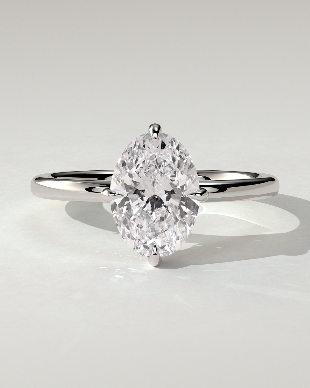 Spencer Solitaire Oval Ring