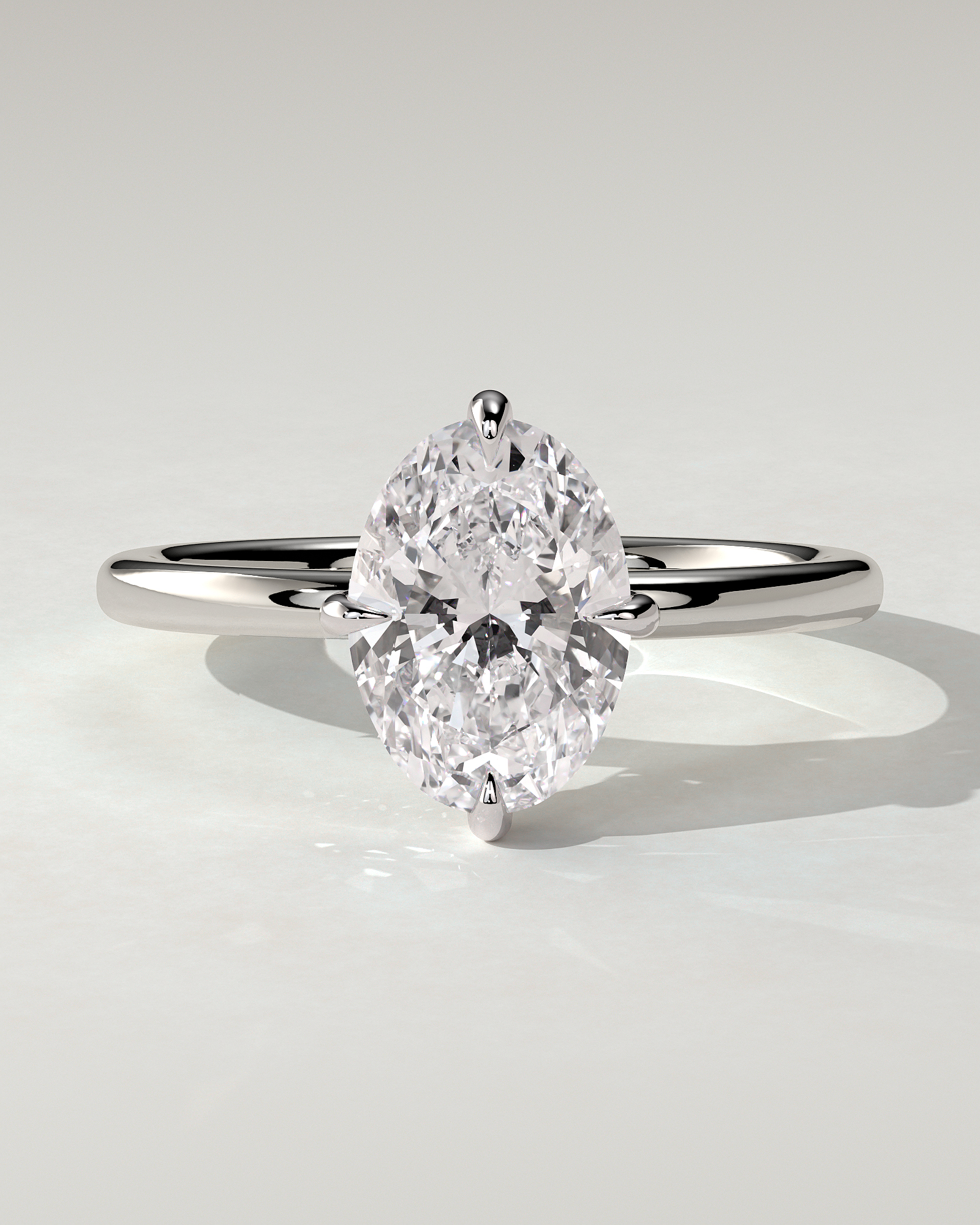 Spencer Solitaire Oval Ring