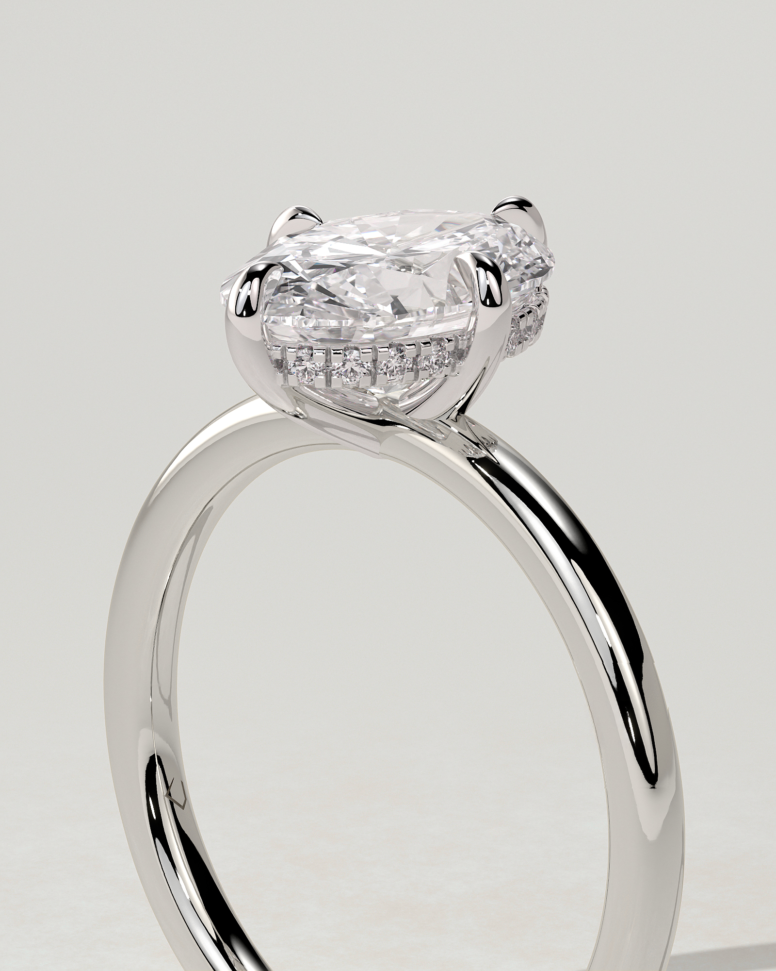 Spencer Solitaire Oval Ring