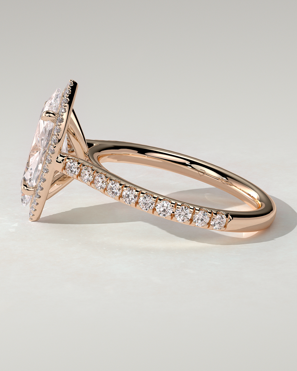 Stefania Halo Marquise Ring