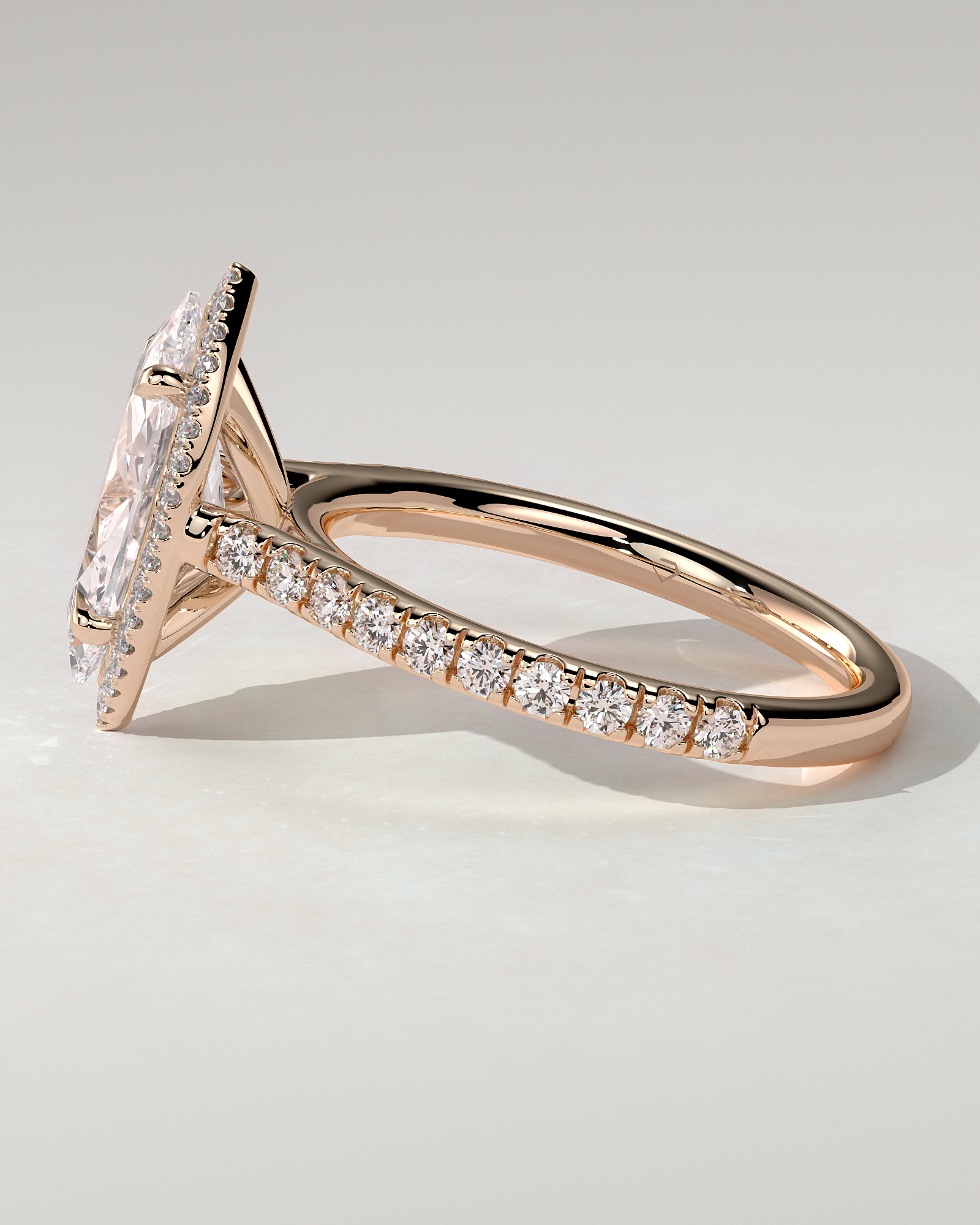 Stefania Halo Marquise Ring
