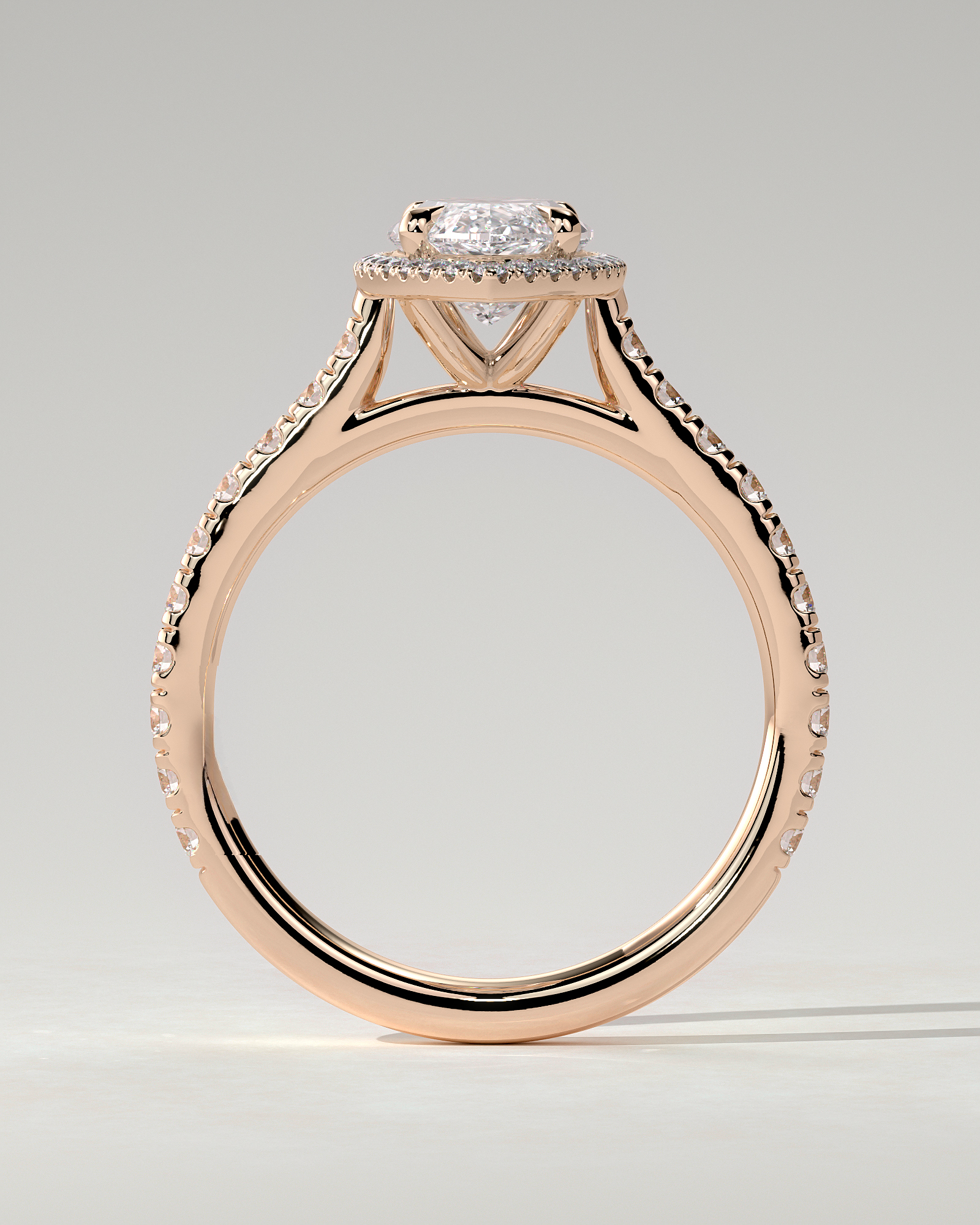 Stefania Halo Marquise Ring