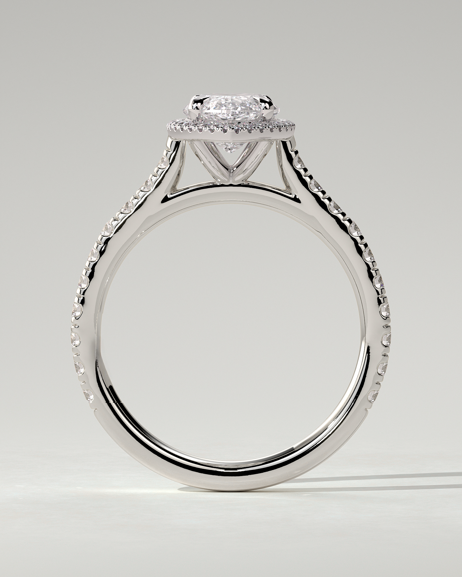 Stefania Halo Marquise Ring