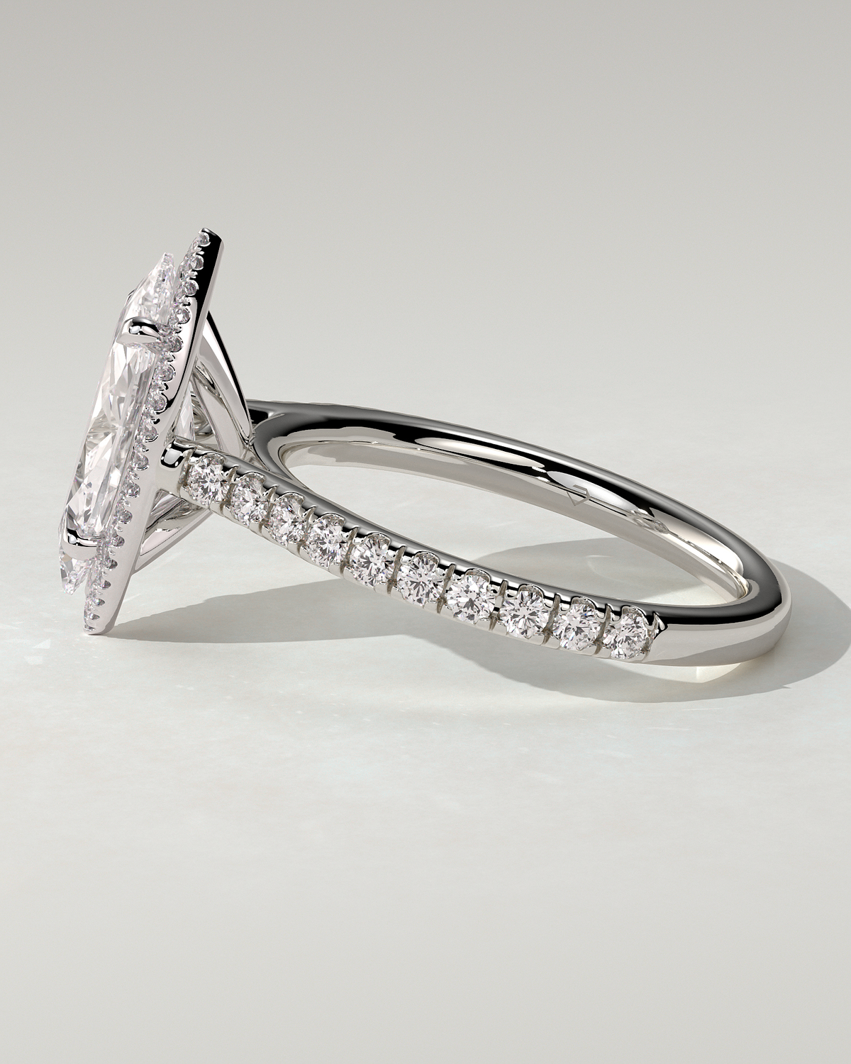 Stefania Halo Marquise Ring