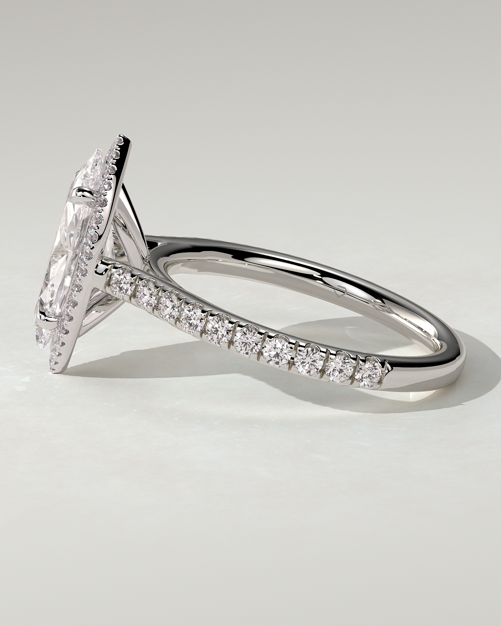 Stefania Halo Marquise Ring