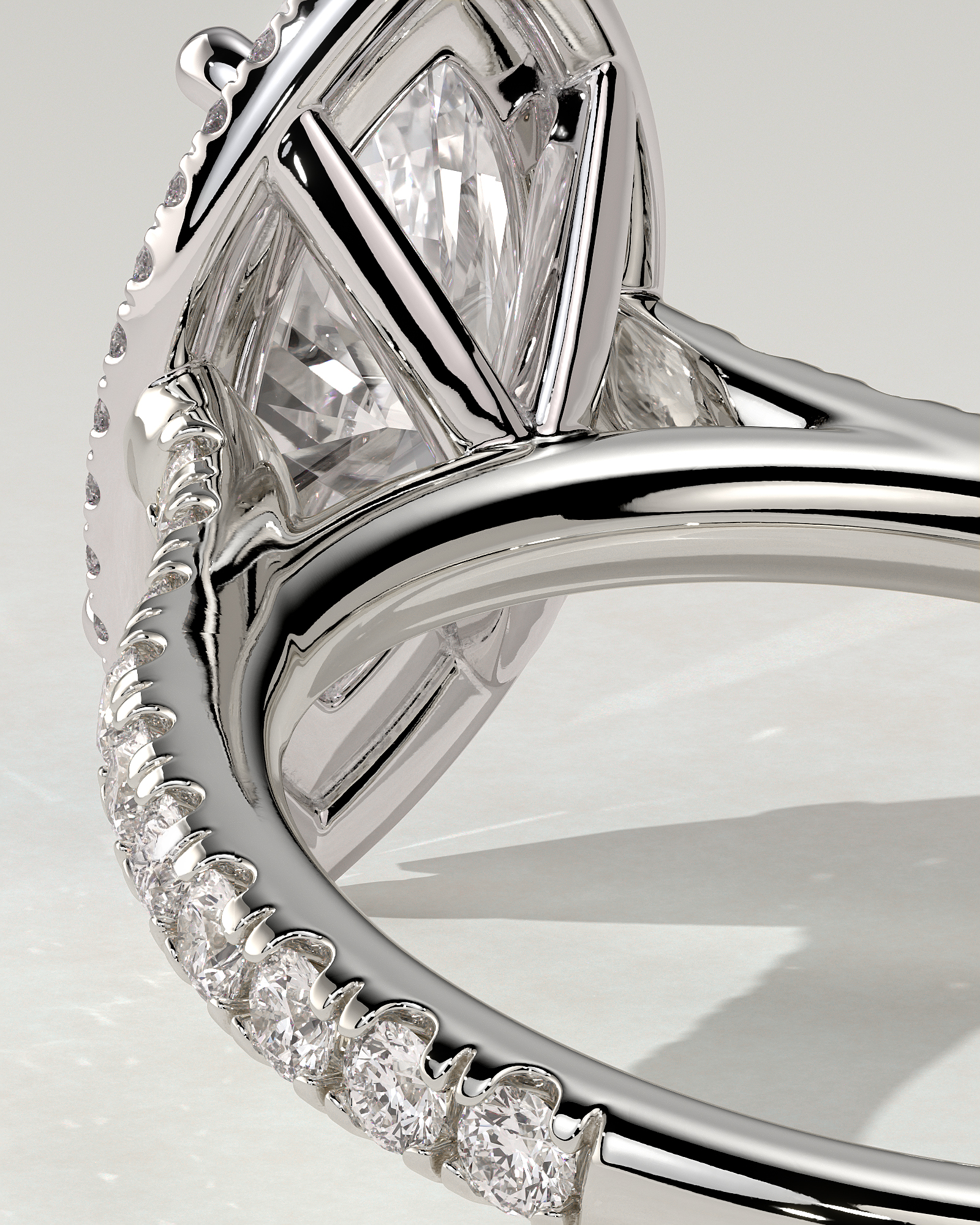 Stefania Halo Marquise Ring