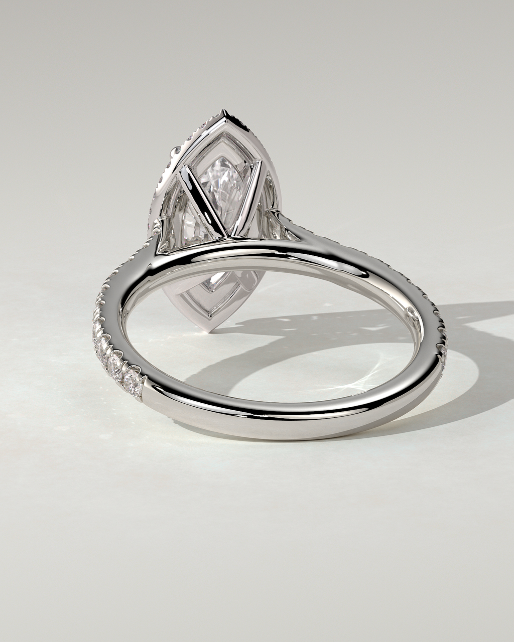 Stefania Halo Marquise Ring