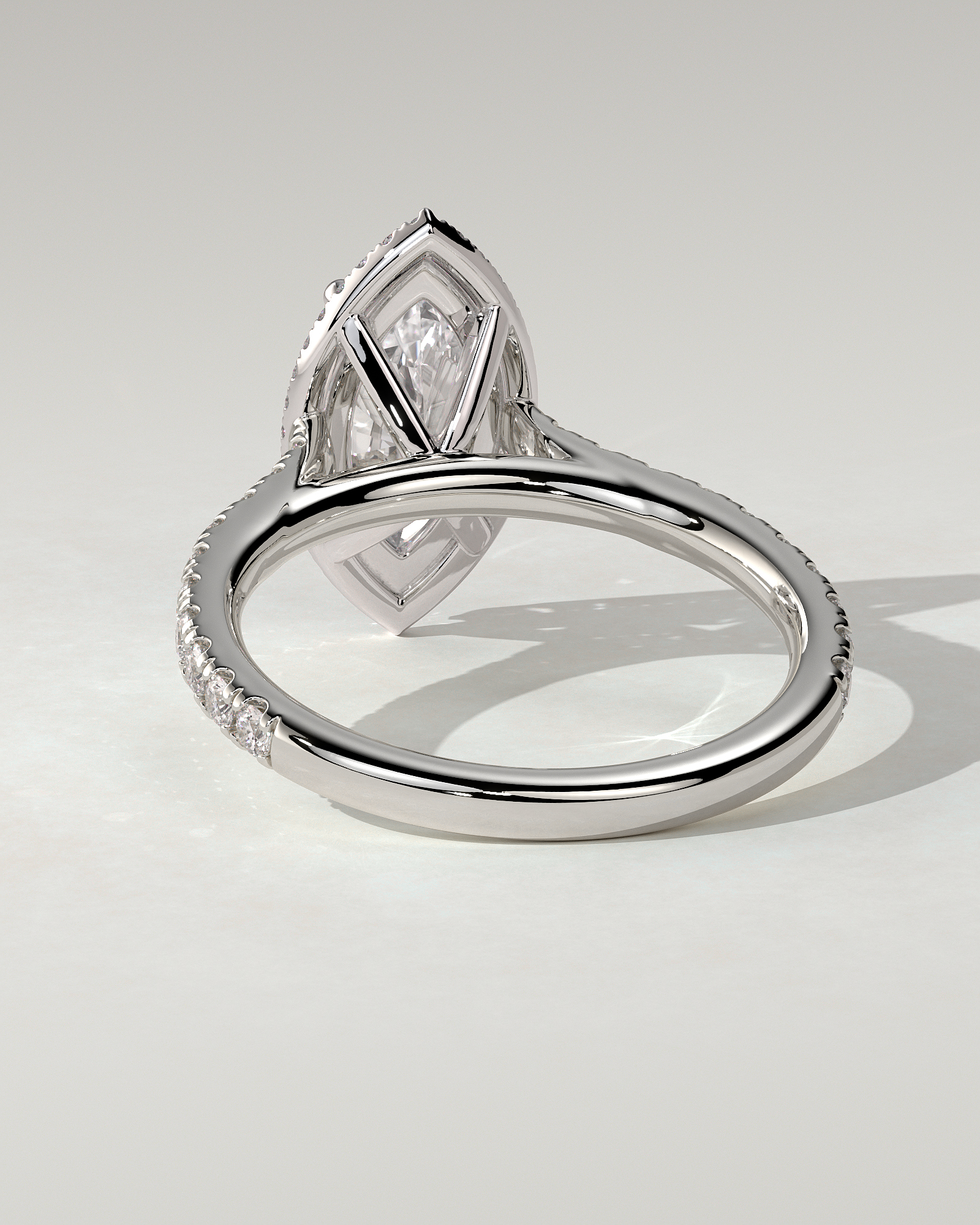 Stefania Halo Marquise Ring