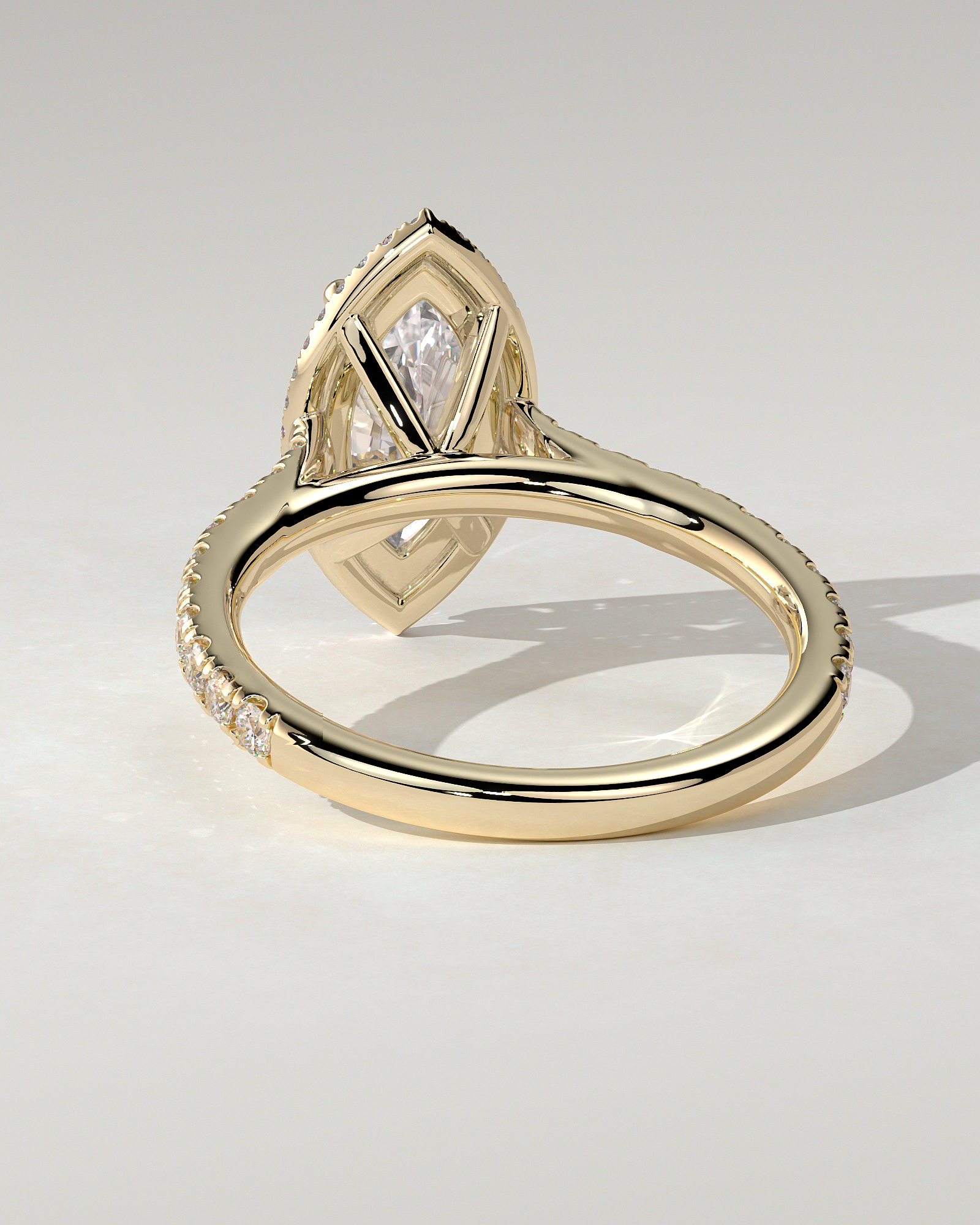 Stefania Halo Marquise Ring
