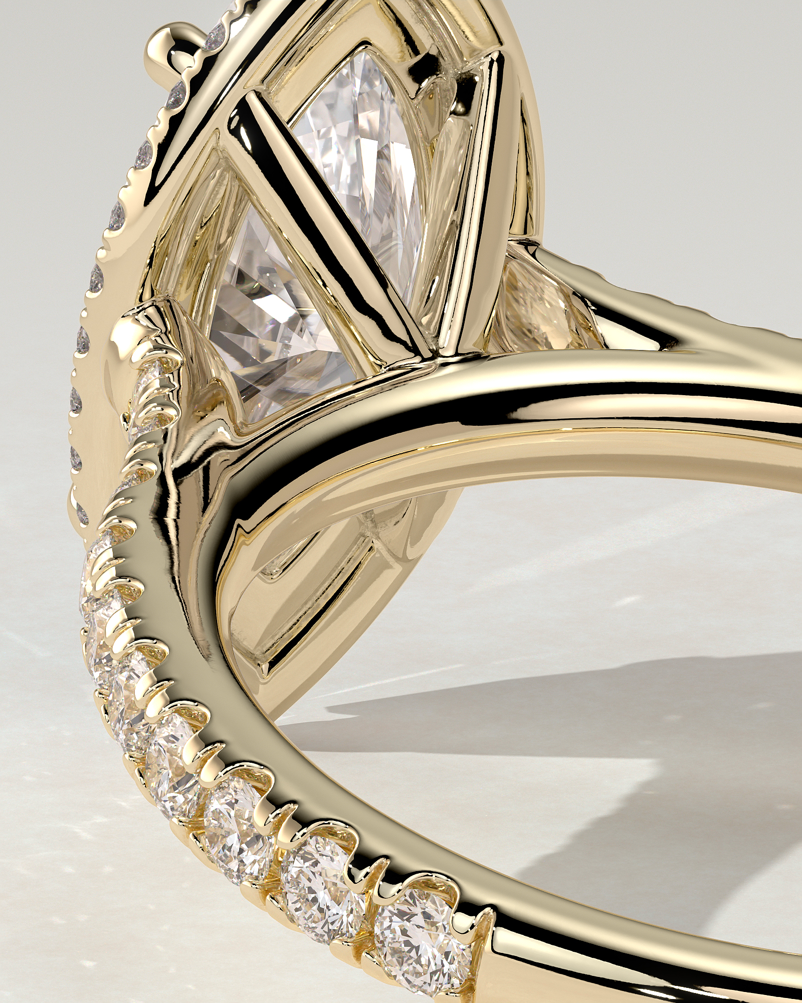 Stefania Halo Marquise Ring