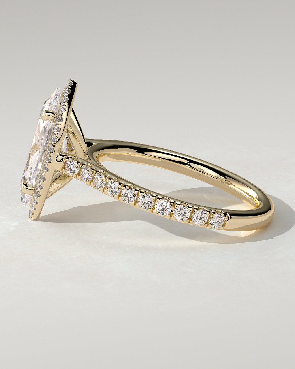 Stefania Halo Marquise Ring