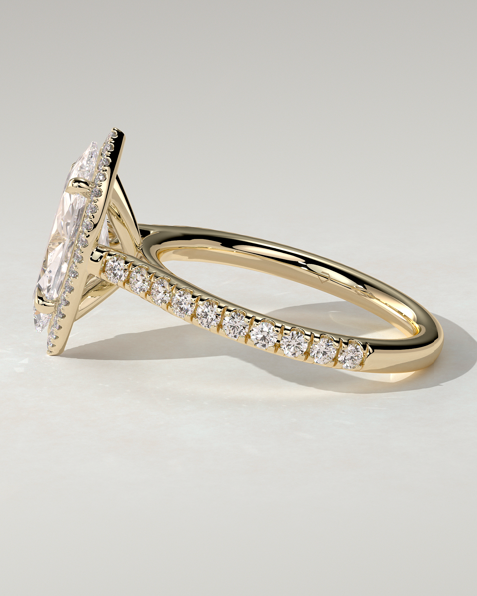 Stefania Halo Marquise Ring