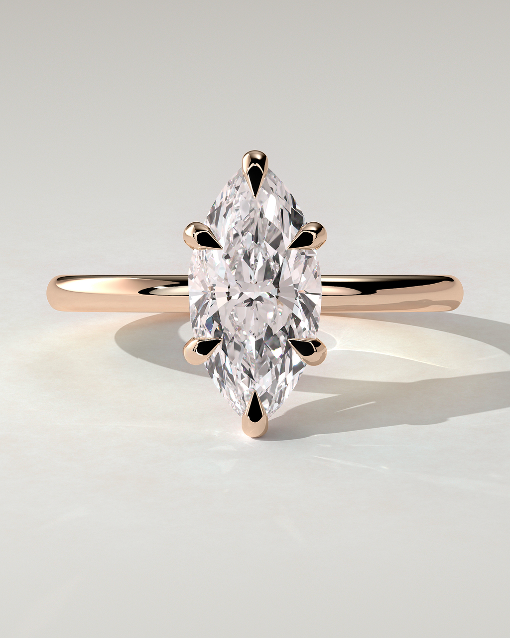 Stephanie Solitaire Marquise Ring