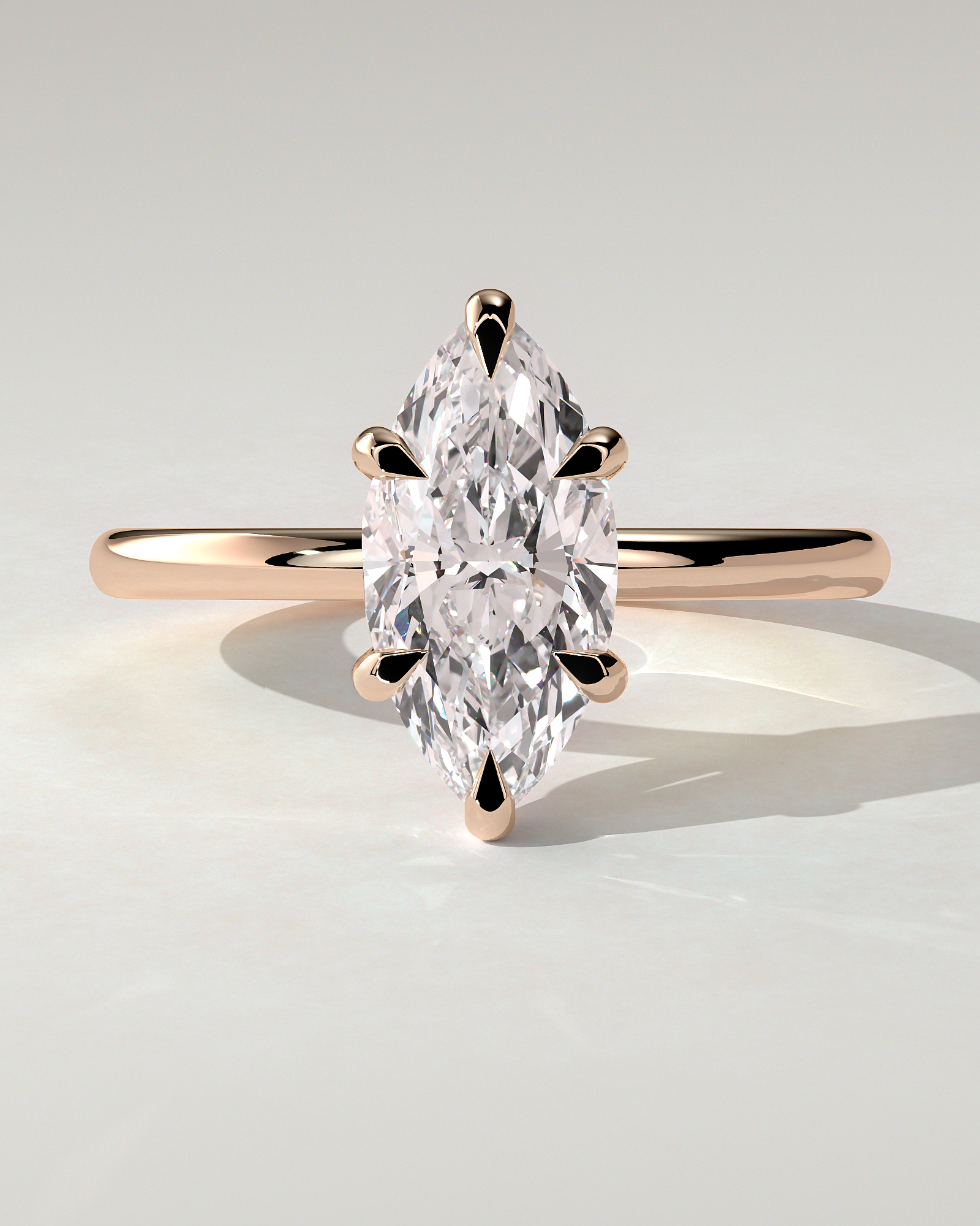 Stephanie Solitaire Marquise Ring