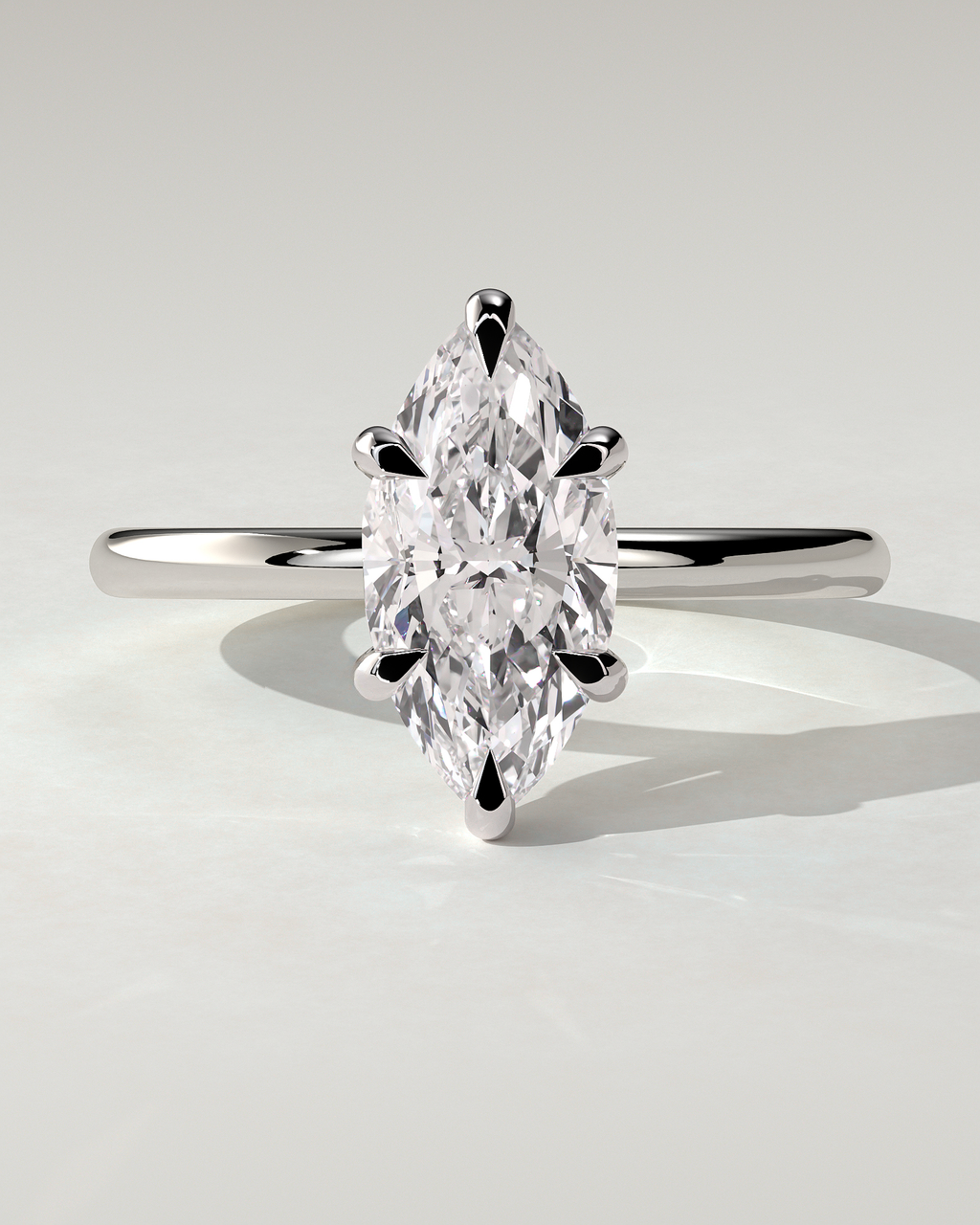 Stephanie Solitaire Marquise Ring