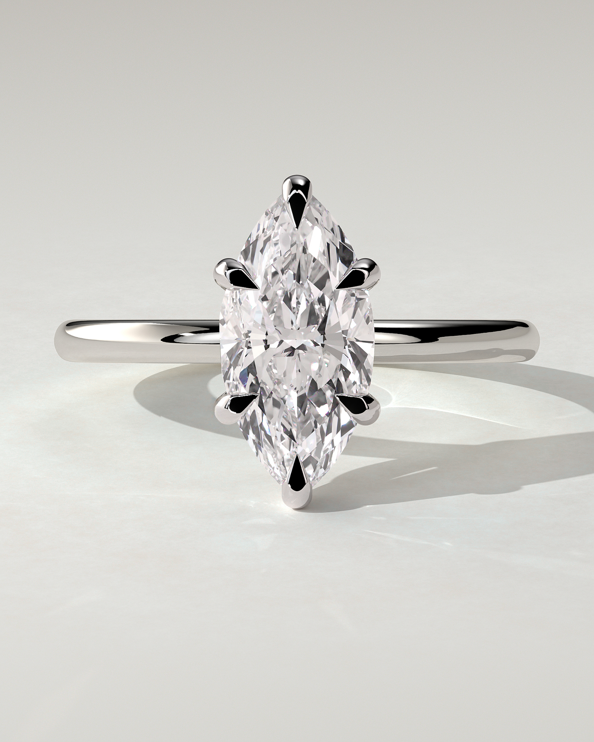 Stephanie Solitaire Marquise Ring
