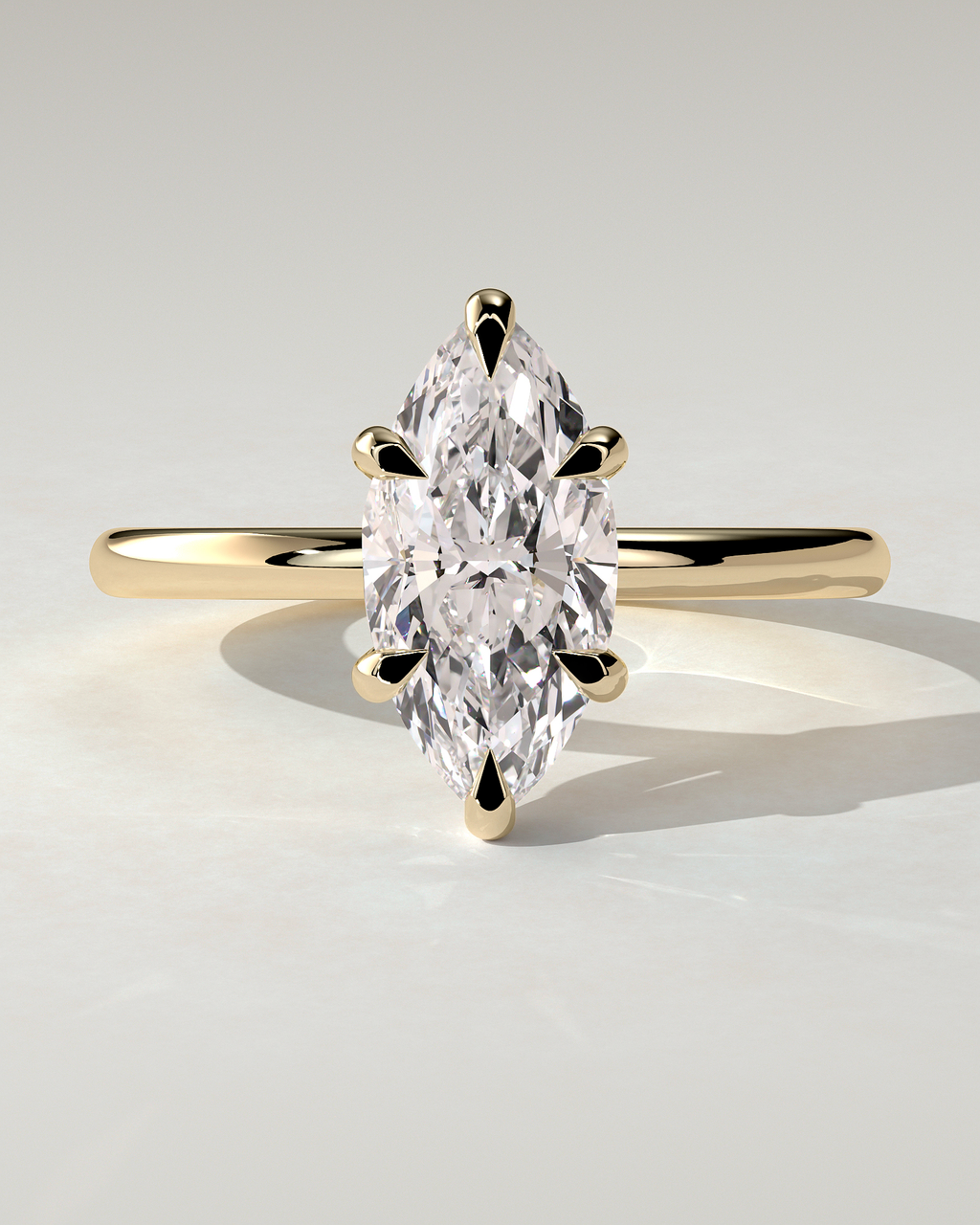 Stephanie Solitaire Marquise Ring