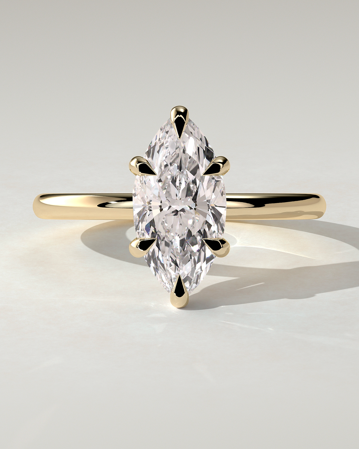 Stephanie Solitaire Marquise Ring