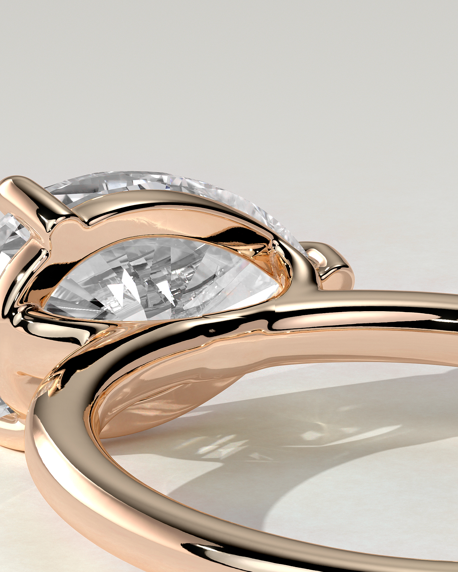 Suki Solitaire Pear Ring