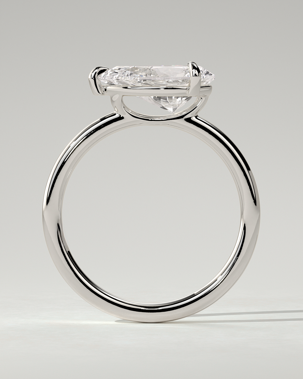 Suki Solitaire Pear Ring