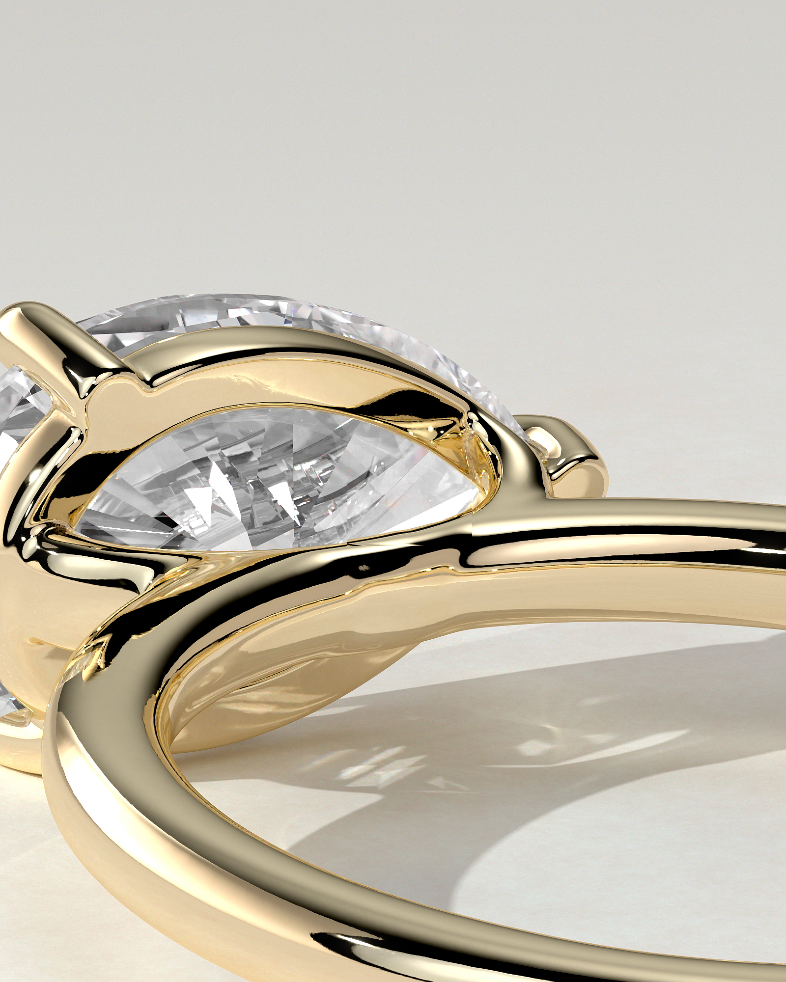 Suki Solitaire Pear Ring