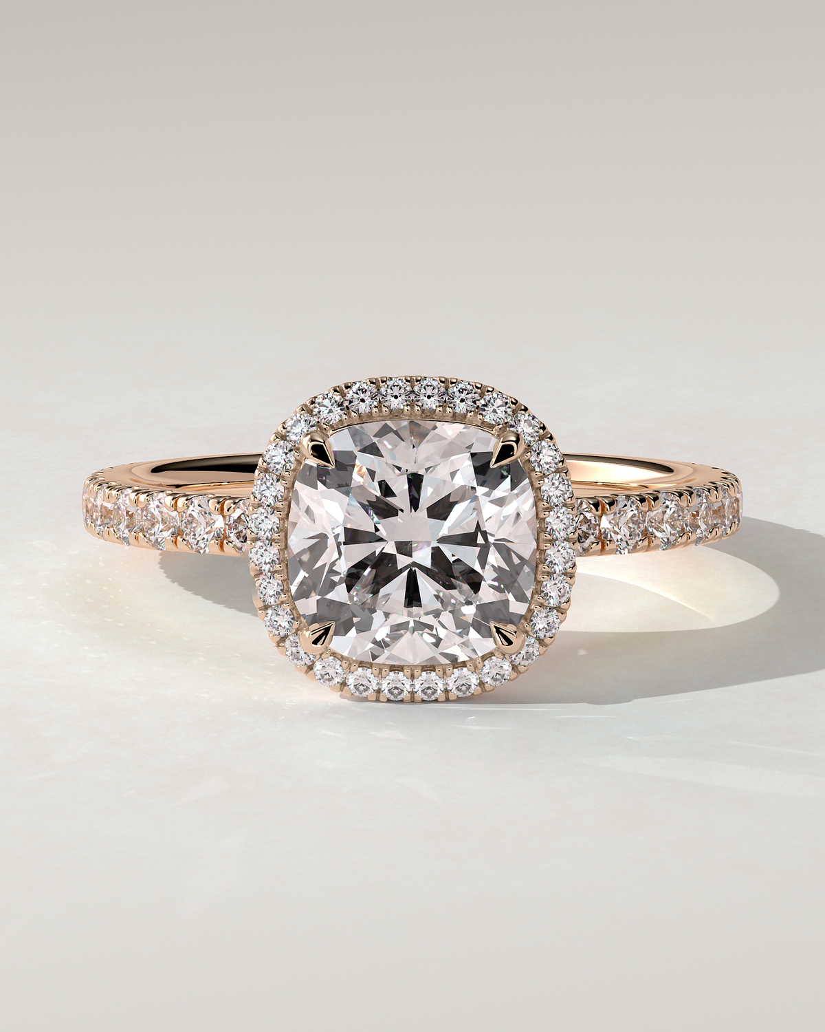 Suzana Halo Cushion Ring