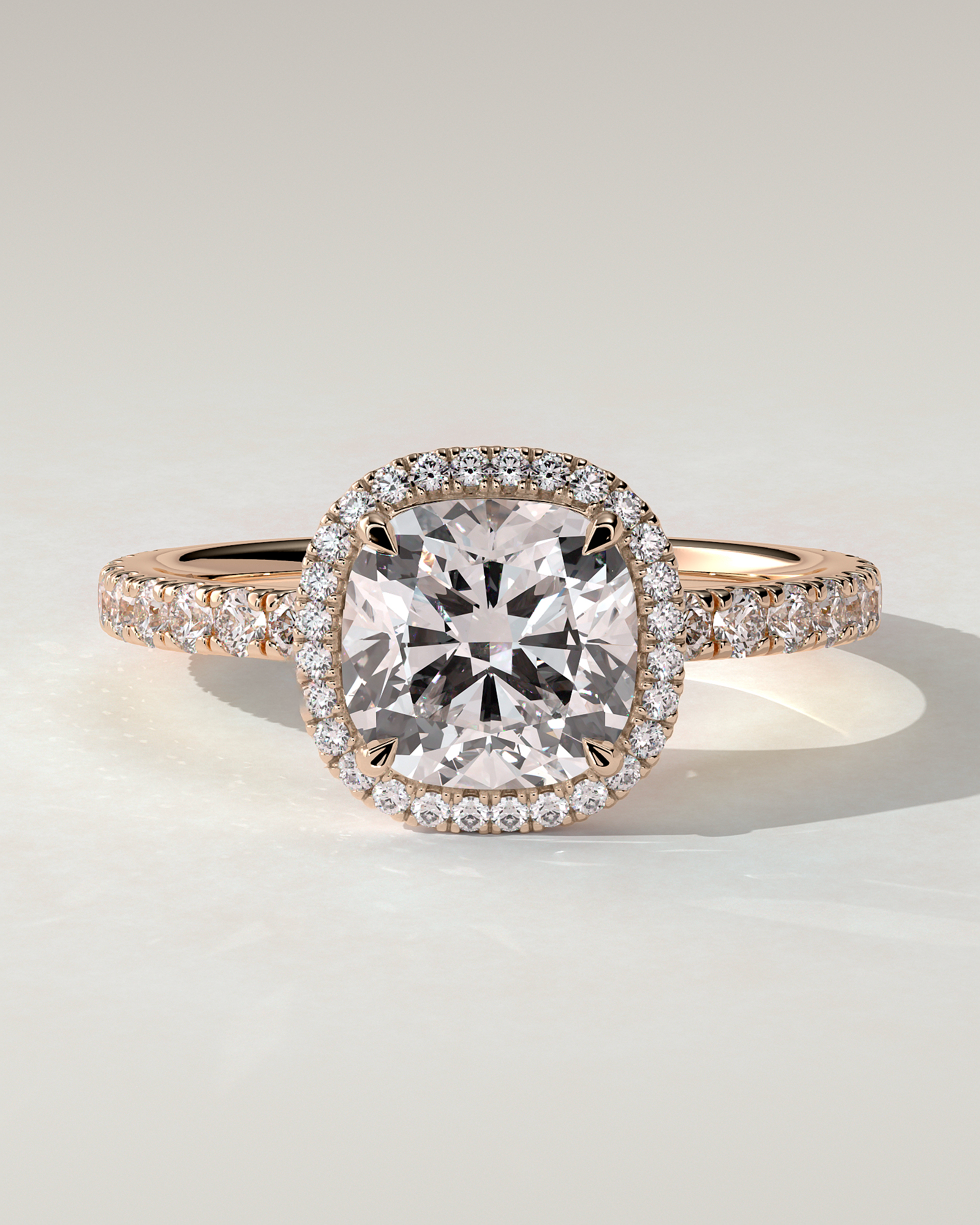 Suzana Halo Cushion Ring