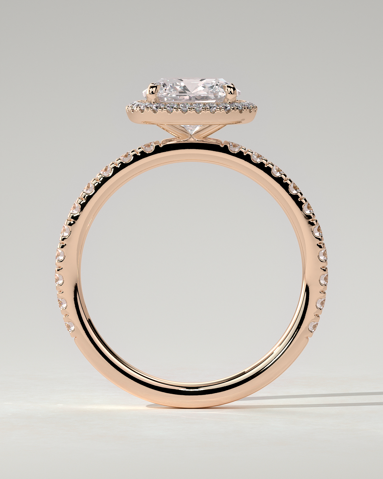 Suzana Halo Cushion Ring