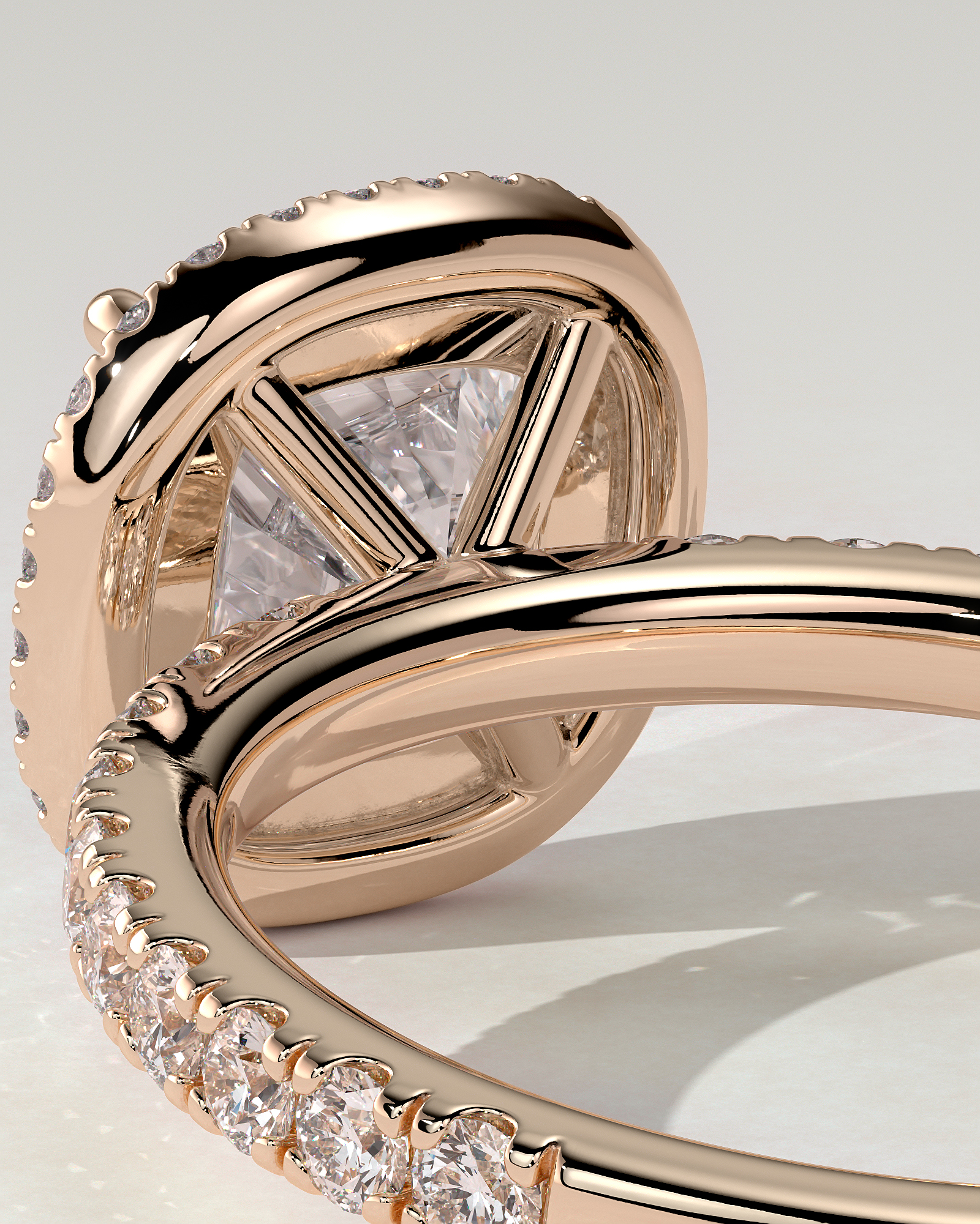 Suzana Halo Cushion Ring