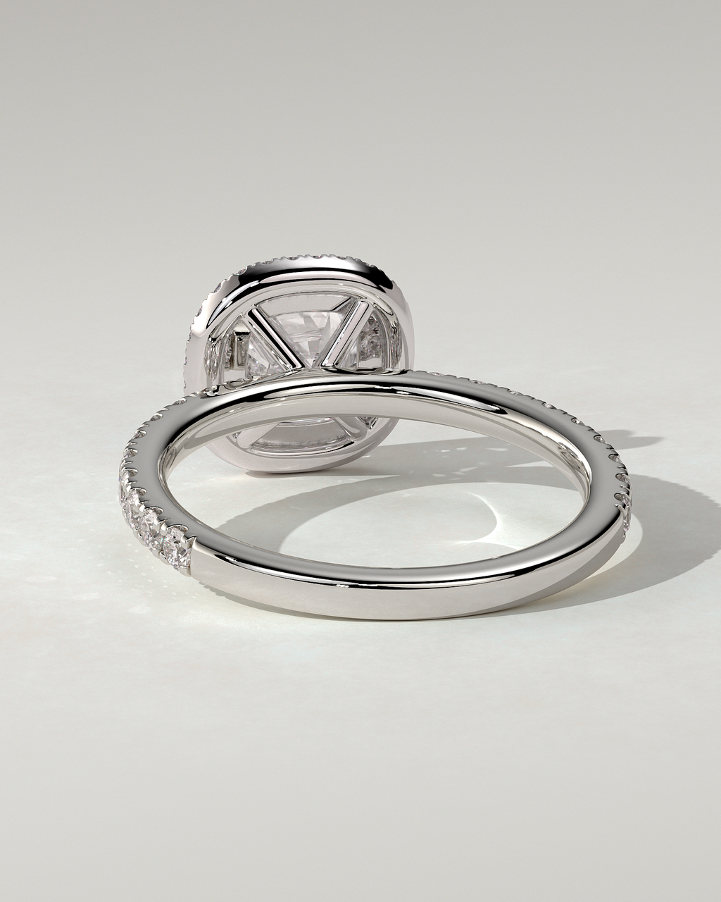 Suzana Halo Cushion Ring