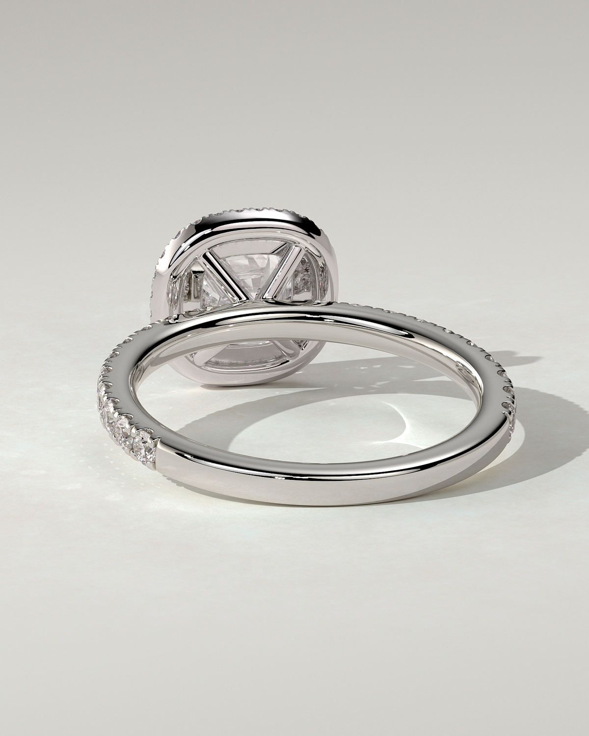 Suzana Halo Cushion Ring