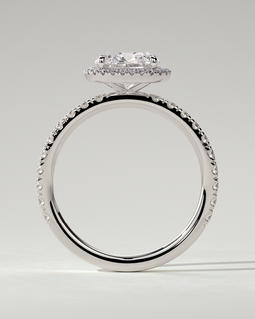 Suzana Halo Cushion Ring