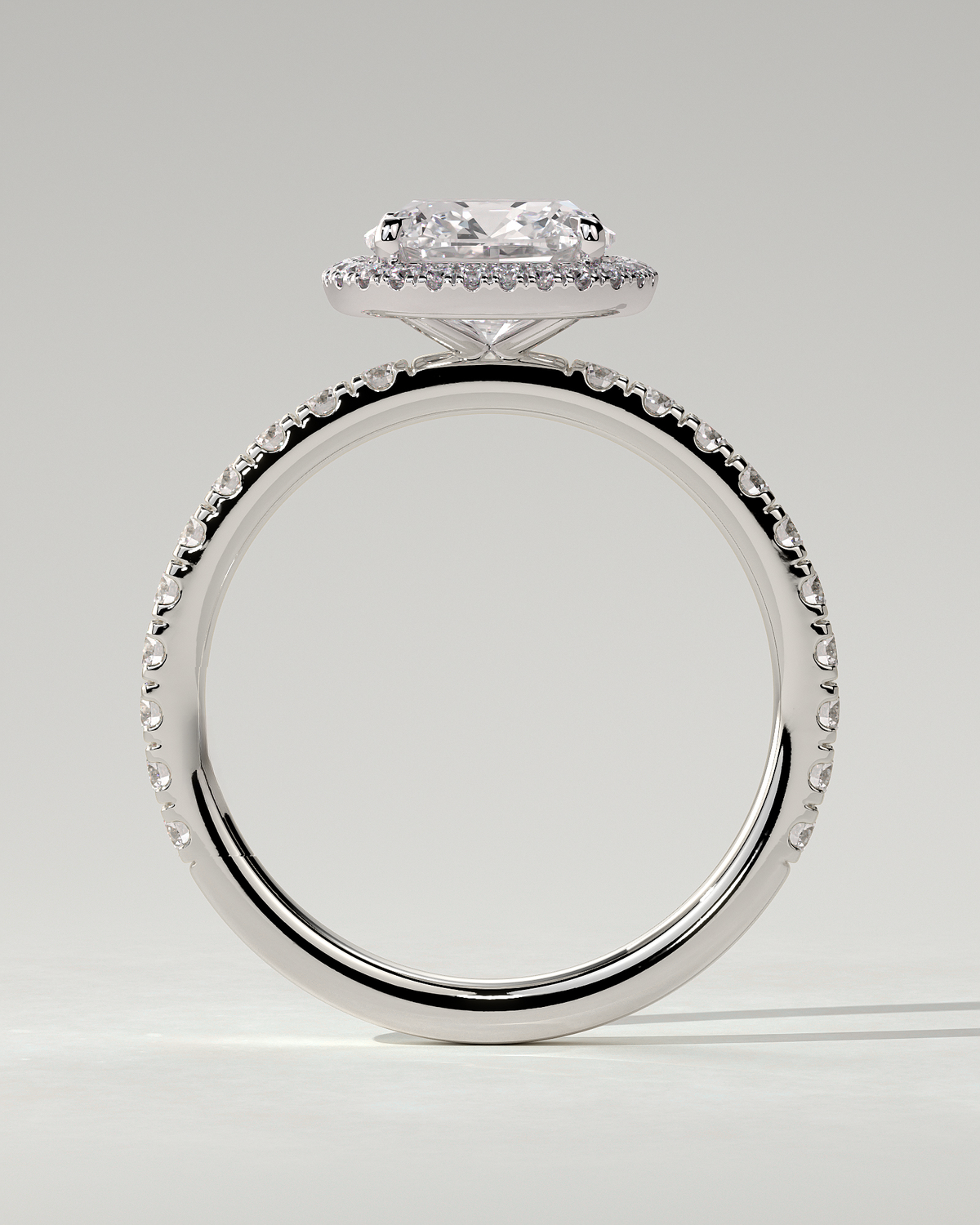 Suzana Halo Cushion Ring