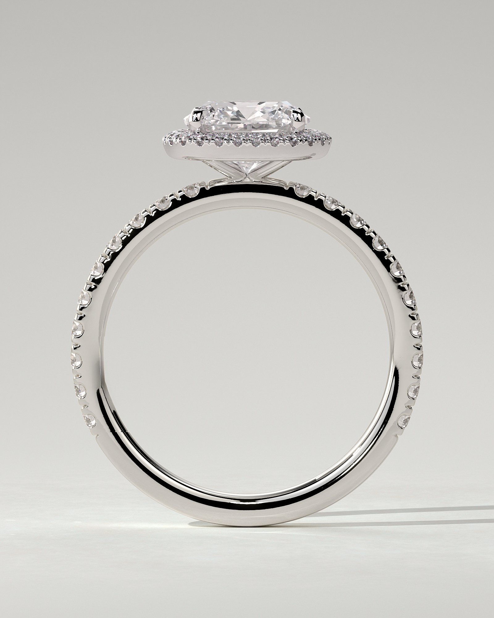 Suzana Halo Cushion Ring